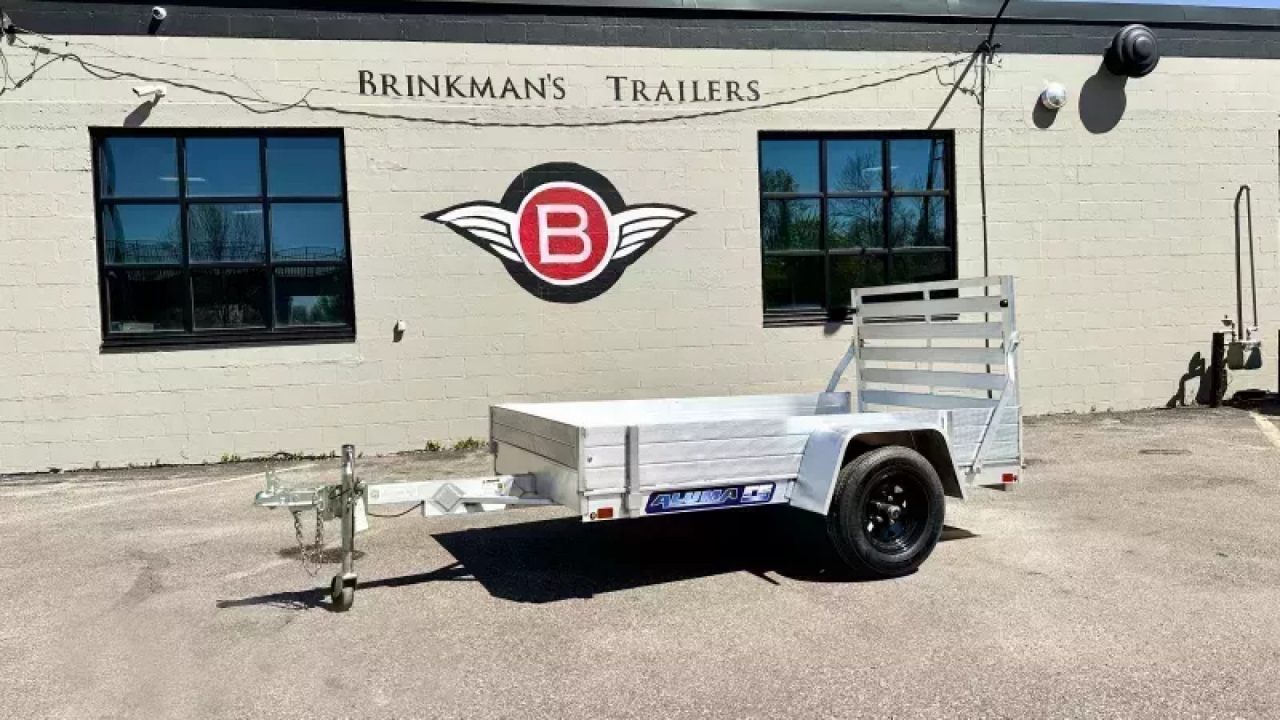 New Aluma 548ES Open Utility Trailer w/ 39" Full Rear Ramp - 12" solid sides!