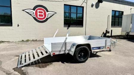 New Aluma 548ES Open Utility Trailer w/ 39" Full Rear Ramp - 12" solid sides!