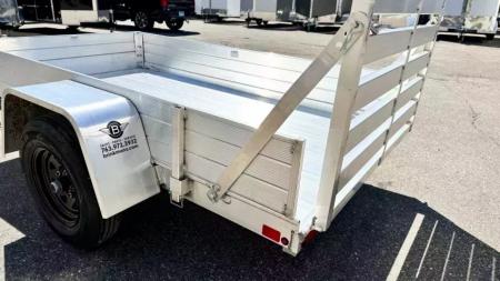 New Aluma 548ES Open Utility Trailer w/ 39" Full Rear Ramp - 12" solid sides!