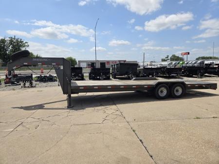 Used 2022 Travalong 102x25 Gooseneck Lowboy Equipment Trailer