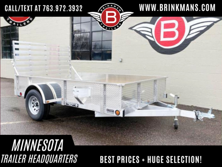 New Quality Trophy 6.5x10 Aluminum Utility Trailer - Solid Diamond Plate Sides!