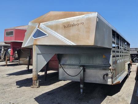 Used 1987 Hillsboro 7' x 22' Stock / Stock Combo Trailer