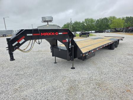 New 2027 MAXX-D 102 X 34 YDX TANDEM DUAL GN HYDROTAIL W/ BLACKWOOD RUNNERS/ HYDRO JACKS/ TORQUE TUBE Flatbed Trailer