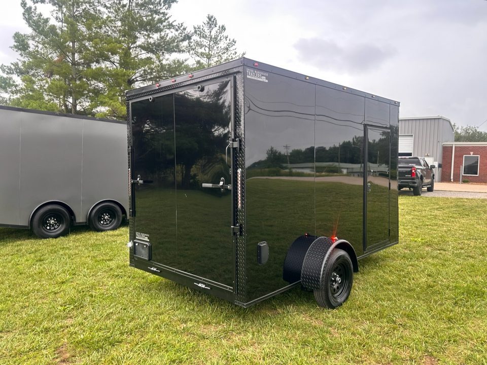 New 2026 Luxe 7X12 Enclosed Trailer-3500LB Single Axle-7'ft Interior-Black Poly-Blackout