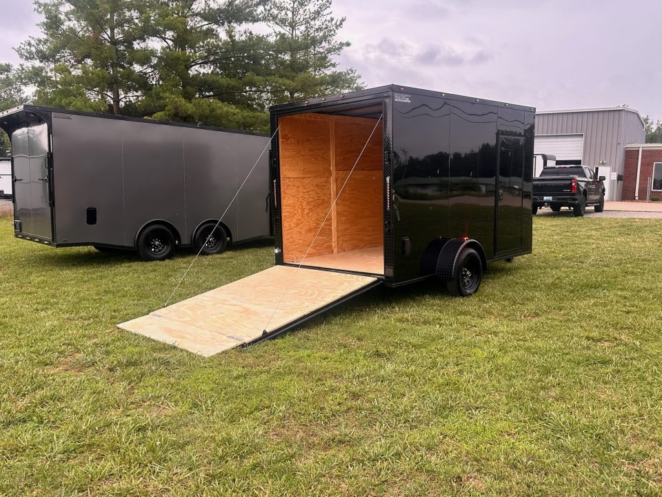 New 2026 Luxe 7X12 Enclosed Trailer-3500LB Single Axle-7'ft Interior-Black Poly-Blackout