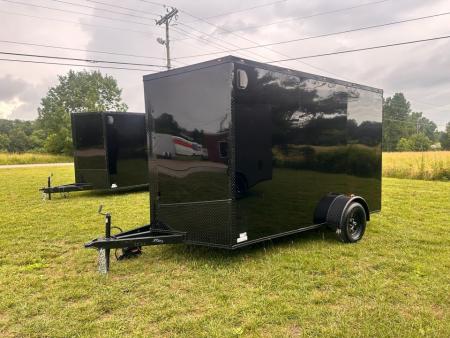 New 2026 Luxe 7X12 Enclosed Trailer-3500LB Single Axle-7'ft Interior-Black Poly-Blackout