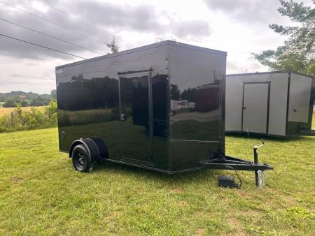 New 2026 Luxe 7X12 Enclosed Trailer-3500LB Single Axle-7'ft Interior-Black Poly-Blackout