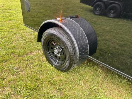 New 2026 Luxe 7X12 Enclosed Trailer-3500LB Single Axle-7'ft Interior-Black Poly-Blackout