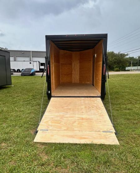 New 2026 Luxe 7X12 Enclosed Trailer-3500LB Single Axle-7'ft Interior-Black Poly-Blackout