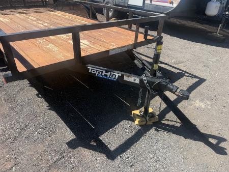 Used 2022 Top Hat Trailers 77X14 LDX Utility Flatbed Trailer Utility Trailer