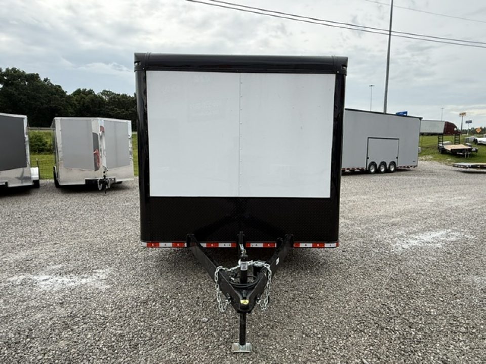 New Spartan 8.5x20 12k White Black-Out W/ Flat Front, Rear Wing, Integrated Ramp Flap, and Rubber Coin Floor