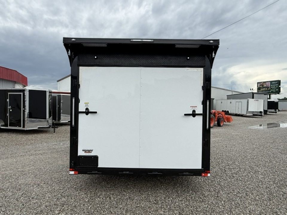 New Spartan 8.5x20 12k White Black-Out W/ Flat Front, Rear Wing, Integrated Ramp Flap, and Rubber Coin Floor