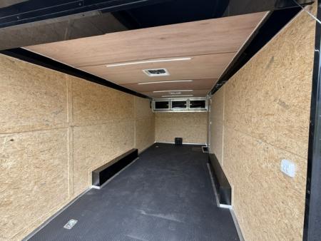 New Spartan 8.5x20 12k White Black-Out W/ Flat Front, Rear Wing, Integrated Ramp Flap, and Rubber Coin Floor