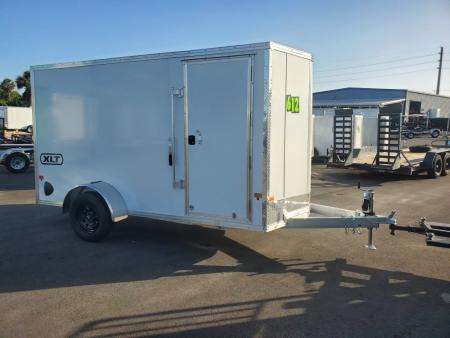 New 2026 ALCOM 6X12 SA ALUMINUM Cargo / Enclosed Trailer WITH .080 POLYCORE SCREWLESS EXTERIOR, SIDE DOOR BARLOCK, 6'4  HEIGHT, REAR RAMP DOOR, 1 PIECE ROOF