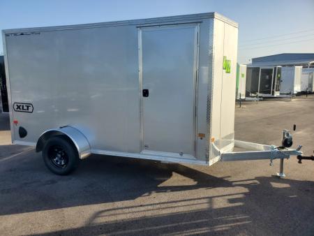 New 2026 ALCOM 6X12 SA ALUMINUM Cargo / Enclosed Trailer WITH 6'4  HEIGHT, REAR RAMP DOOR, 1 PIECE ALUMINUM ROOF, SCREWLESS EXTERIOR