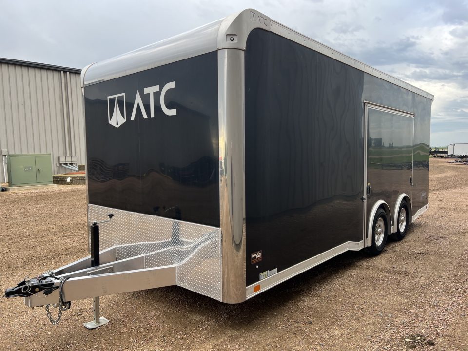 Used 2023 ATC Raven 101x20 Aluminum Enclosed Carhauler Trailer
