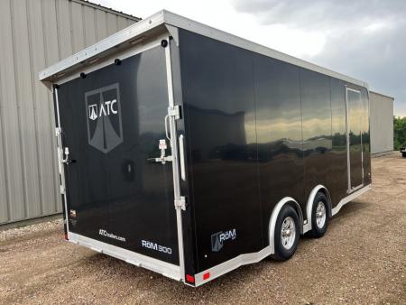 Used 2023 ATC Raven 101x20 Aluminum Enclosed Carhauler Trailer