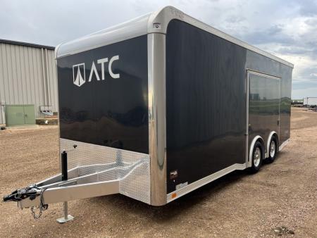 Used 2023 ATC Raven 101x20 Aluminum Enclosed Carhauler Trailer