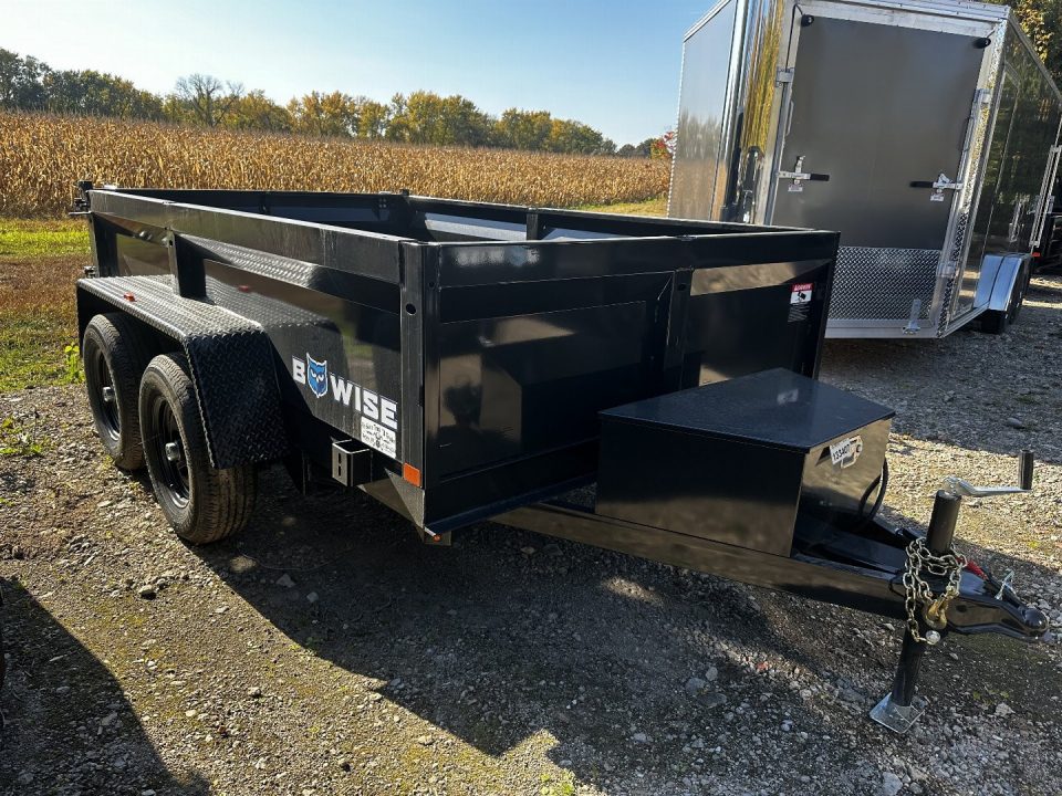 New 2027 BWISE 6x10 Dump with Ramps Barn doors