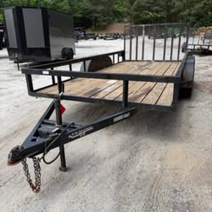 Used USED 2024 BYE RITE 7X16 TANDEM UTILITY TRAILER
