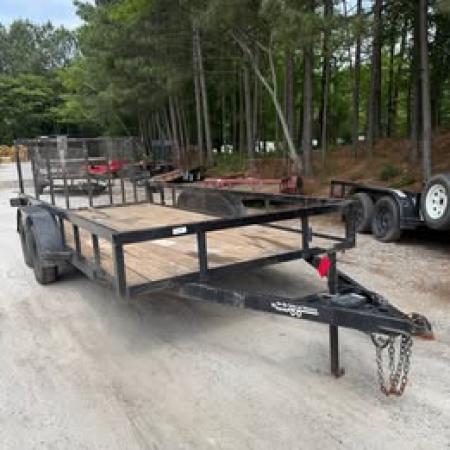 Used USED 2024 BYE RITE 7X16 TANDEM UTILITY TRAILER