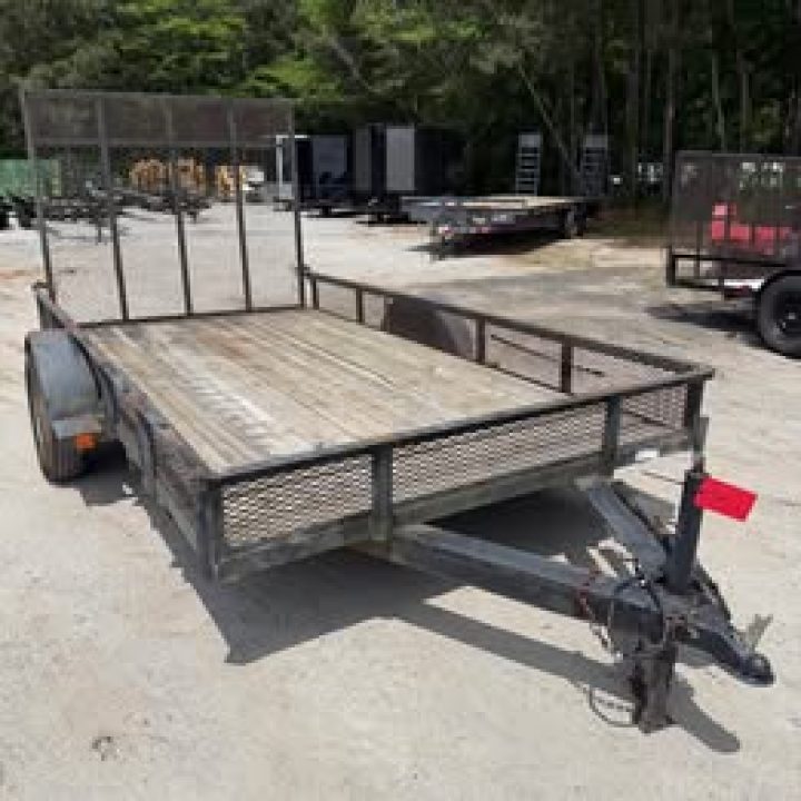 Used USED 6.5X12 UTILITY TRAILER WITH 5’ RAMP AND MESH SIDES