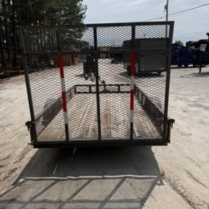 Used USED 6.5X12 UTILITY TRAILER WITH 5’ RAMP AND MESH SIDES