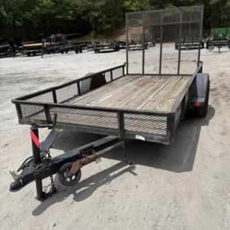 Used USED 6.5X12 UTILITY TRAILER WITH 5’ RAMP AND MESH SIDES