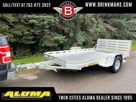 New 2027 Aluma 77X12 Utility Trailer - Bi Fold Tailgate!