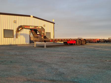 New 💥 NEW 2026 BUCKSHOT 102" X 36' GOOSENECK HYDRAULIC DOVETAIL FLATBED EQUIPMENT TRAILER 💥