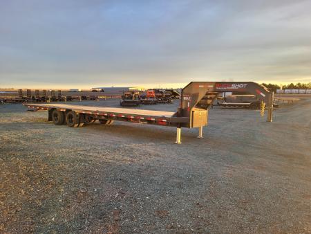 New 💥 NEW 2026 BUCKSHOT 102" X 36' GOOSENECK HYDRAULIC DOVETAIL FLATBED EQUIPMENT TRAILER 💥