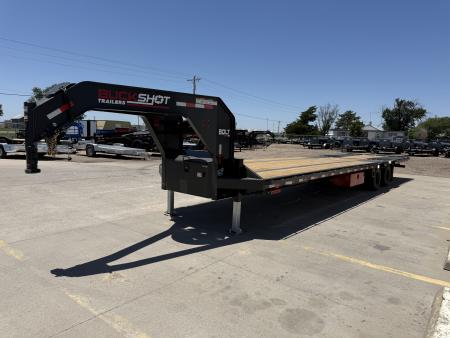 New 💥 NEW 2026 BUCKSHOT 102" X 36' GOOSENECK HYDRAULIC DOVETAIL FLATBED EQUIPMENT TRAILER 💥