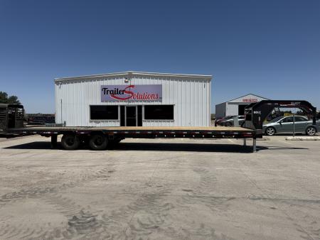 New 💥 NEW 2026 BUCKSHOT 102" X 36' GOOSENECK HYDRAULIC DOVETAIL FLATBED EQUIPMENT TRAILER 💥