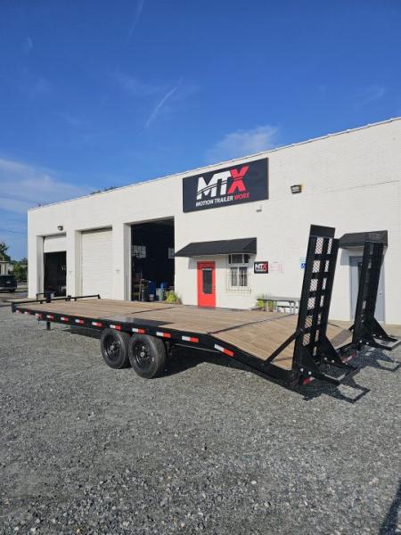 New 2026 Down 2 Earth Trailers 26ft 16K Deckover w/ Fold Up Ramps Deckover Trailer