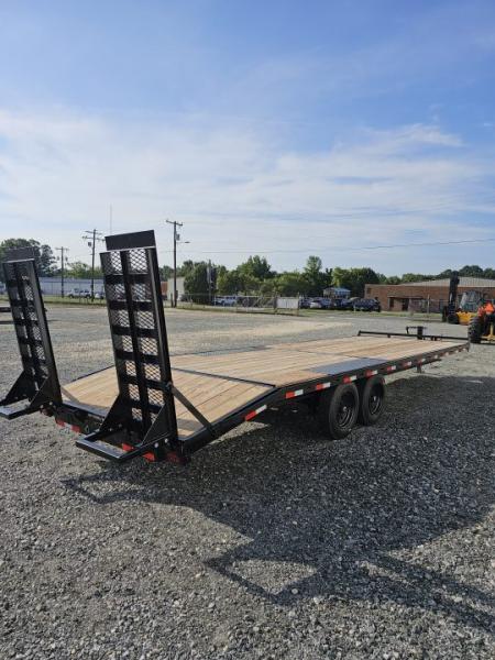 New 2026 Down 2 Earth Trailers 26ft 16K Deckover w/ Fold Up Ramps Deckover Trailer