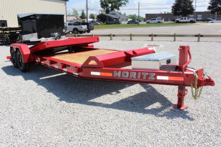 New 2026 Moritz 7' x 16' + 6' Low Pro - Gravity Tilt - Tilt Trailer - 14000# GVW