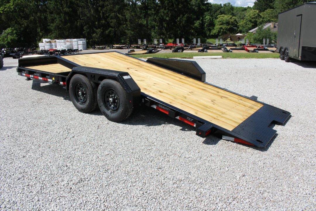 New 2026 Moritz 7' x 16' + 6' Low Pro - Gravity Tilt - Tilt Trailer - 14000# GVW