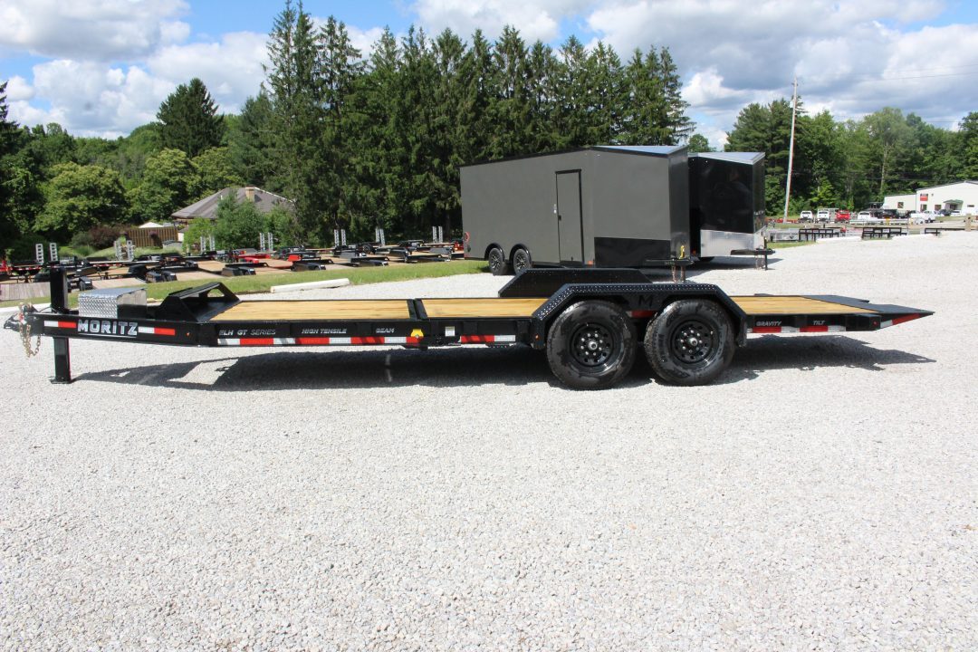 New 2026 Moritz 7' x 16' + 6' Low Pro - Gravity Tilt - Tilt Trailer - 14000# GVW