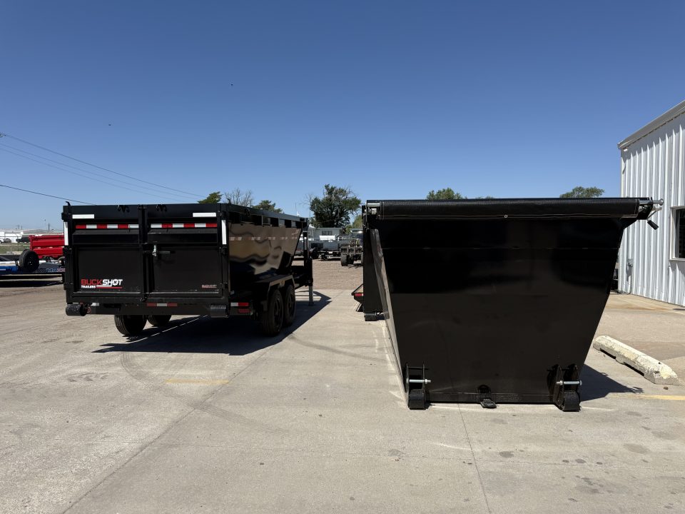 New 2026 Buckshot MFG 2 8K Axles 16' X 83" Rolloff Package Dump Trailer