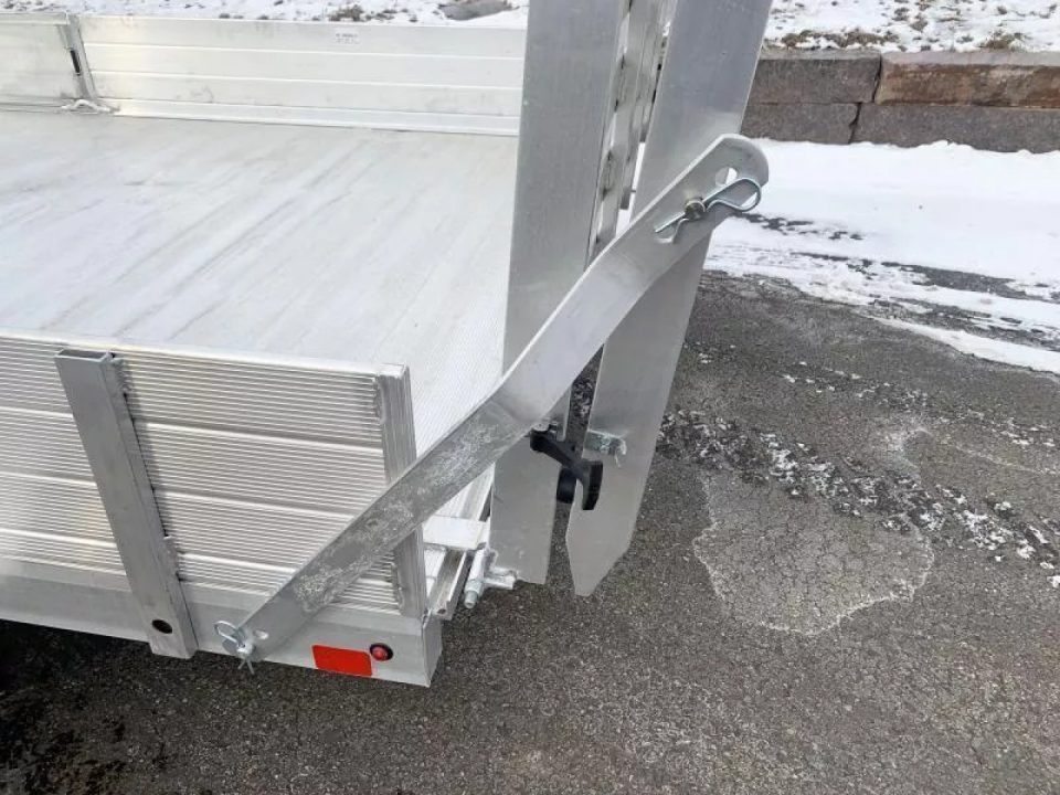 New Aluma 81X12 Aluminum ATV Trailer - Side Ramps and Bi-Fold Tailgate!