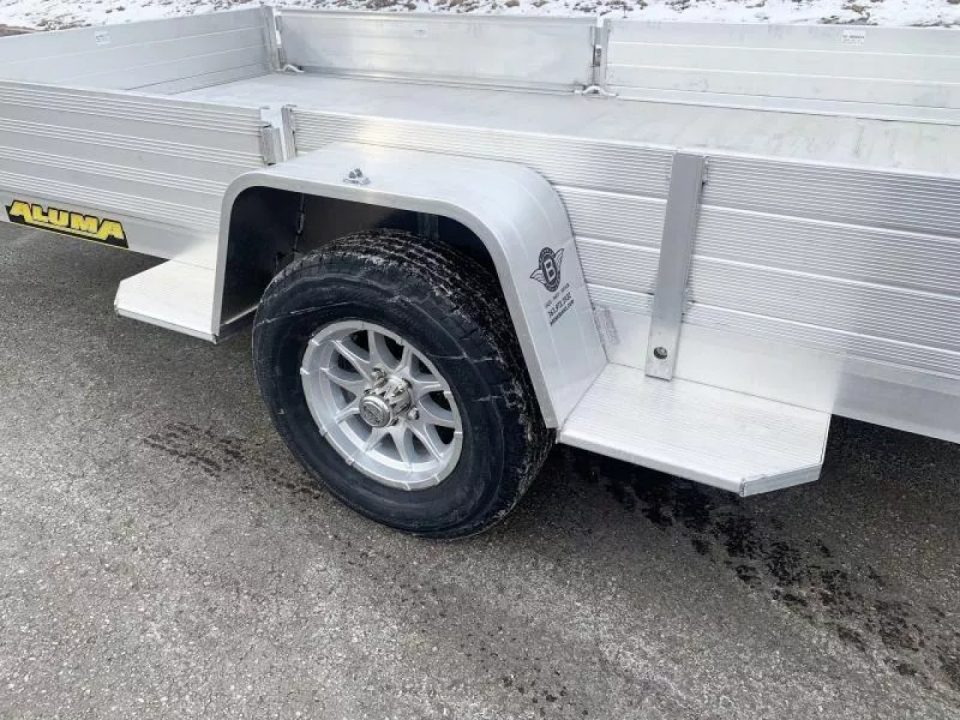New Aluma 81X12 Aluminum ATV Trailer - Side Ramps and Bi-Fold Tailgate!
