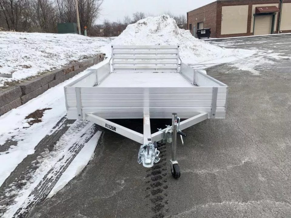 New Aluma 81X12 Aluminum ATV Trailer - Side Ramps and Bi-Fold Tailgate!