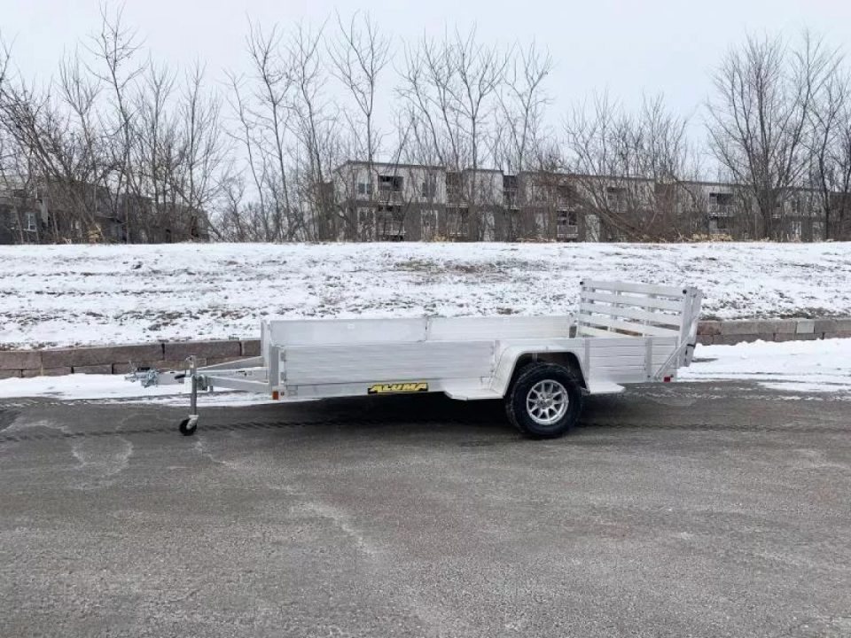 New Aluma 81X12 Aluminum ATV Trailer - Side Ramps and Bi-Fold Tailgate!