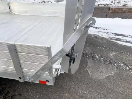 New Aluma 81X12 Aluminum ATV Trailer - Side Ramps and Bi-Fold Tailgate!