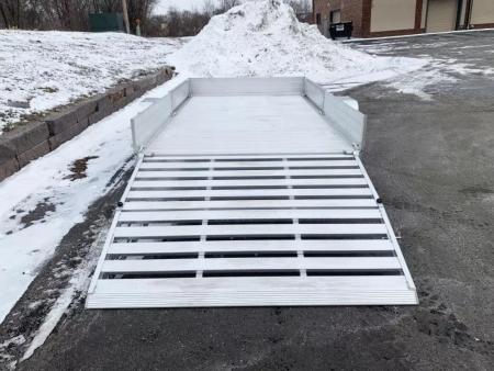 New Aluma 81X12 Aluminum ATV Trailer - Side Ramps and Bi-Fold Tailgate!