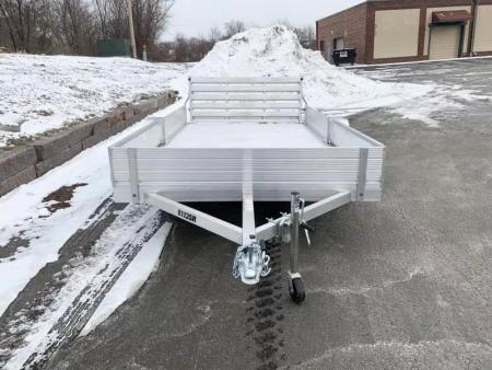 New Aluma 81X12 Aluminum ATV Trailer - Side Ramps and Bi-Fold Tailgate!