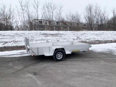 New Aluma 81X12 Aluminum ATV Trailer - Side Ramps and Bi-Fold Tailgate!