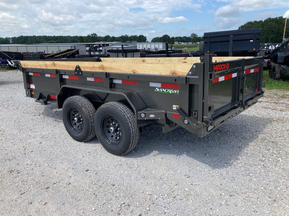 New 2027 MAXX-D 83x14 TANDEM 14K DUMP W/ 18" SIDES, SLIDE IN RAMPS & SPARE Dump Trailer