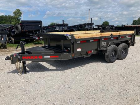 New 2027 MAXX-D 83x14 TANDEM 14K DUMP W/ 18  SIDES, SLIDE IN RAMPS & SPARE Dump Trailer