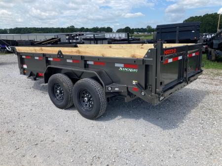 New 2027 MAXX-D 83x14 TANDEM 14K DUMP W/ 18" SIDES, SLIDE IN RAMPS & SPARE Dump Trailer